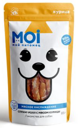 Лакомства для собак MOI спринг-ролл из курицы 85г