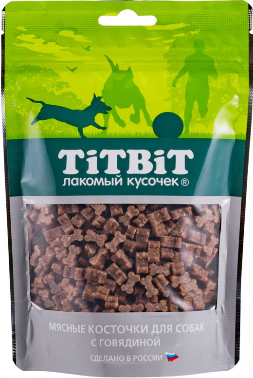 Лакомство для собак Titbit Косточки мясные с говядиной 145г