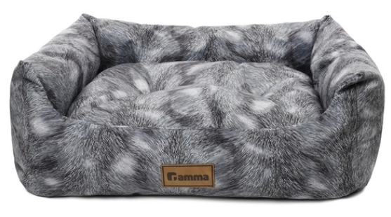 Лежанка для животных прямоугольная &laquo;Дымка&raquo; M, серая, 520*450*170мм