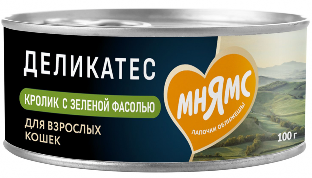 Консерва Мнямс Деликатес Кролик с зеленой фасолью "Паштет по-мальтийски" 100 г: ПАШТЕТ