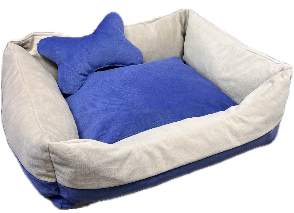 10420 Лежанка Loori "Премиум" синяя 80*70*25 4645841104201