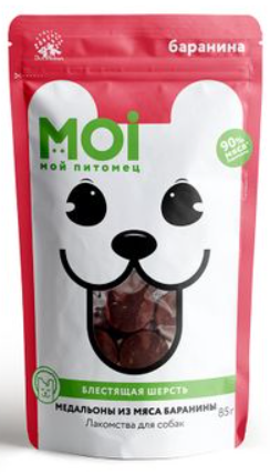 Лакомства для собак MOI слайсы из баранины 85г