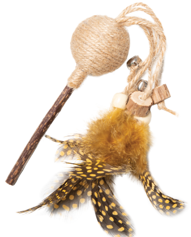Игрушка для кошек из мататаби &quot;Леденец на палочке&quot;, d40/270мм, серия NATURAL, Triol