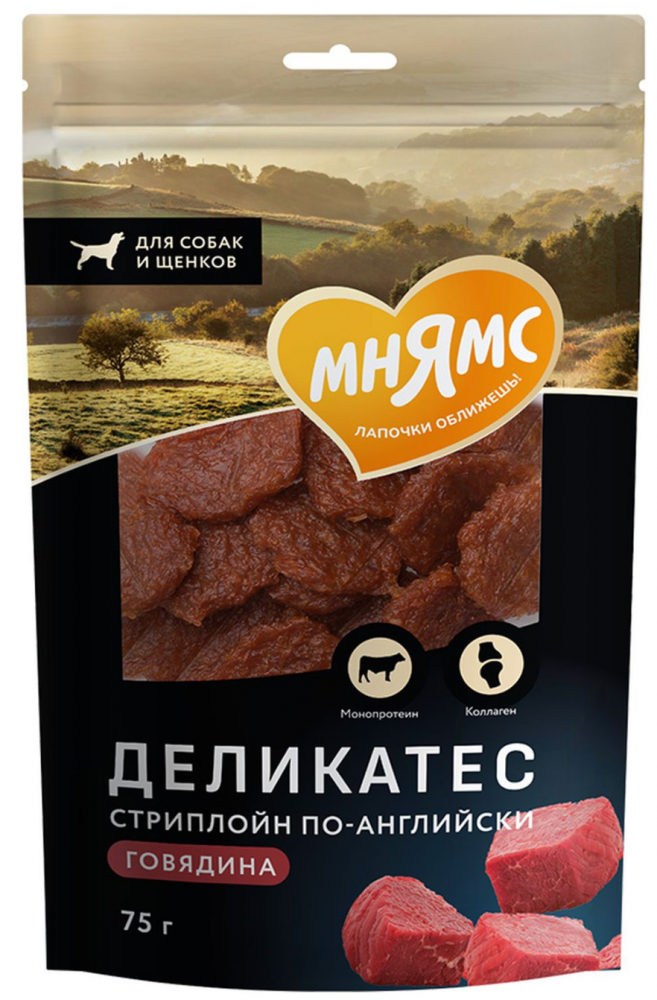 Мнямс Лакомство для собак &quot;Стриплойн по-английски&quot; 75 г