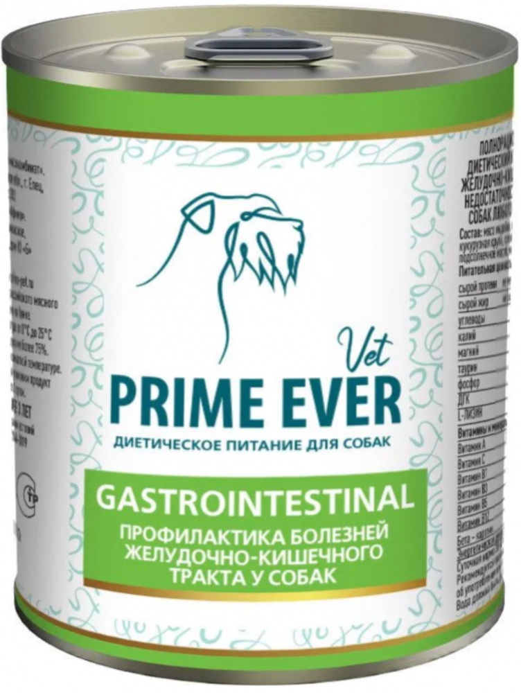 Консервы Prime Ever VET для собак для нормализации работы ЖКТ 340 г: ПАШТЕТ