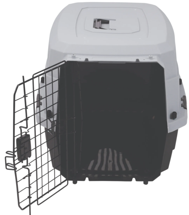 M-PETS Контейнер-переноска VIAGGIO для животных до 16 кг, размер M, 68,4x47,6x42 см, цвет чёрный с серым